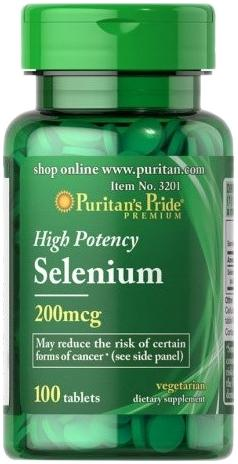 Харчова добавка Puritans Pride Selenium 200 100 капсул Hashimoto's (74312132018) - зображення 1