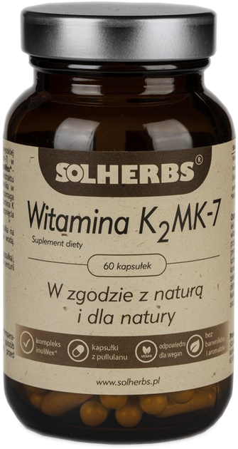 Харчова добавка Solherbs Вітамін K2MK-7 60 капсул (5908224731128) - зображення 1