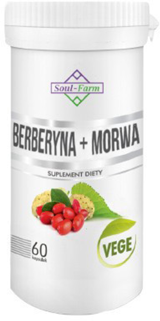 Харчова добавка Soul Farm Premium Берберін + Шовковиця 60 капсул (5902706732443) - зображення 1