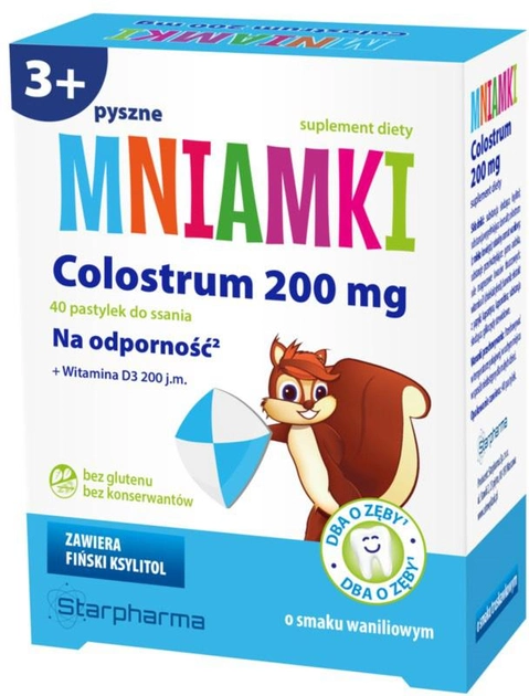 Харчова добавка Старфарма Мнямки Молозиво Вітамін D для імунітету (5902989930666) - зображення 1