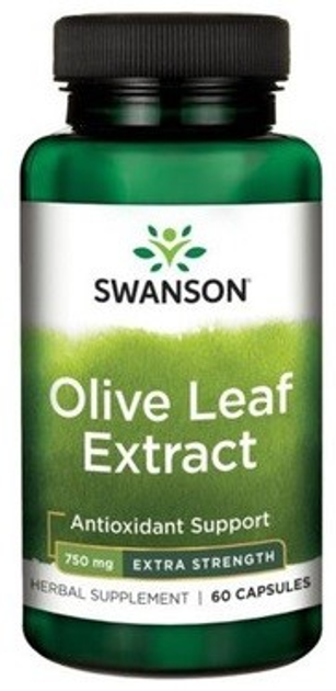 Swanson Olive Leaf Extract Liść Oliwny 750mg 60 kapsułek (87614141398) - obraz 1