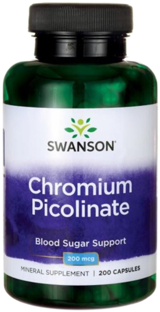 Swanson Chrom Pikolinian 200 mcg 200 kapsułek (87614019239) - obraz 1