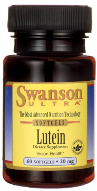 Харчова добавка Swanson Lutein 20Mg 60 капсул покращує гостроту зору (87614029931) - зображення 1