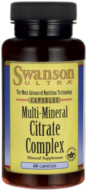 Харчова добавка Swanson Citrate Multi Mineral Complex 60 капсул (87614024219) - зображення 1