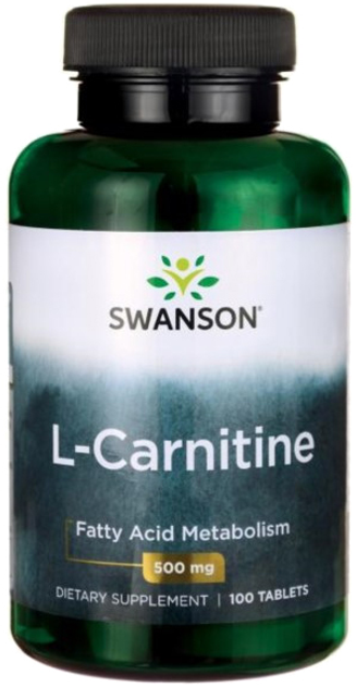 Swanson L-Karnityna 500 mg 100 tabletek (87614110011) - obraz 1