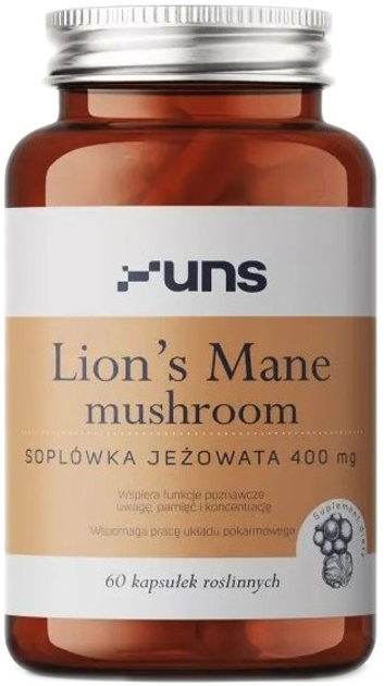 UNS Lion's Mane Mushroom 60 kapsułek (5904238960226) - obraz 1