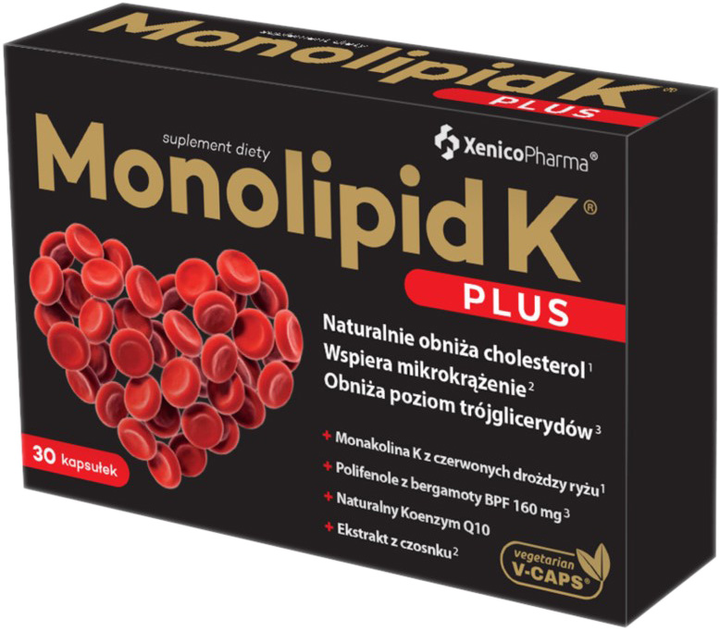 Харчова добавка Xenico Pharma Моноліпід До 30 капсул ПЛЮС (5905279876910) - зображення 1