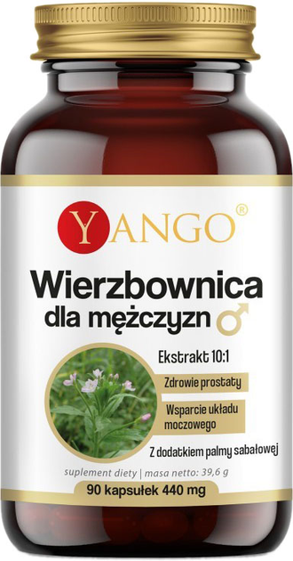 Харчова добавка Yango Willowherb For Men 90 капсул Сечова система (5904194061036) - зображення 1