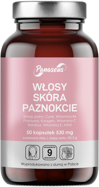 Харчова добавка Panaseus Hair Skin Nails 50 капсул 530 мг (5904365788052) - зображення 1