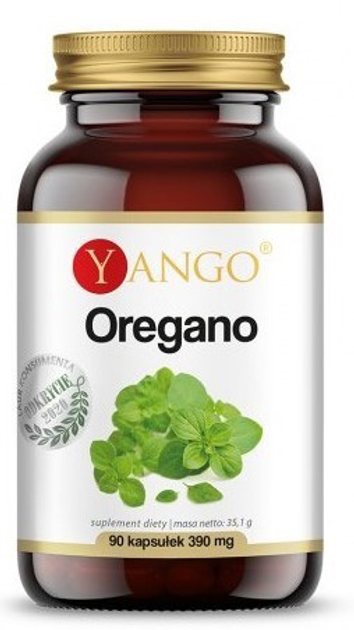 Харчова добавка Yango Oregano 90 капсул для імунітету (5907483417835) - зображення 1
