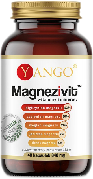 Харчова добавка Yango Magnezivit 40 капсул Магній Набір (5907483417767) - зображення 1