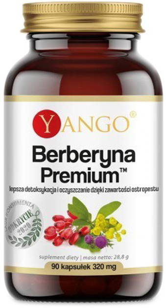 Suplement diety Yango Berberyna Premium 90 kapsułek kontrola Cukru (5907483417811) - obraz 1
