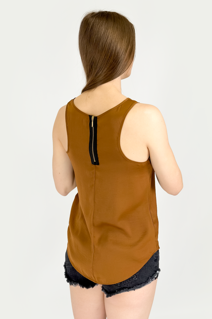 Майка Stradivarius 2015/209/442 коричневая M - Фото 5 Майка Stradivarius 2015/209/442 коричневая M - изображение 5
