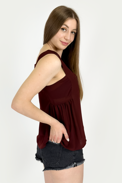 Блузка Zara 7901/241/681 бордовая XS - изображение 4