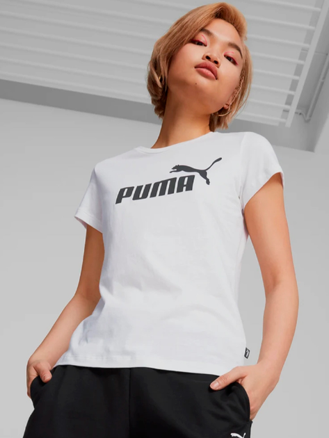 Футболка Puma Ess Logo Tee 586774-02 L Біла (4063697275065) - зображення 1