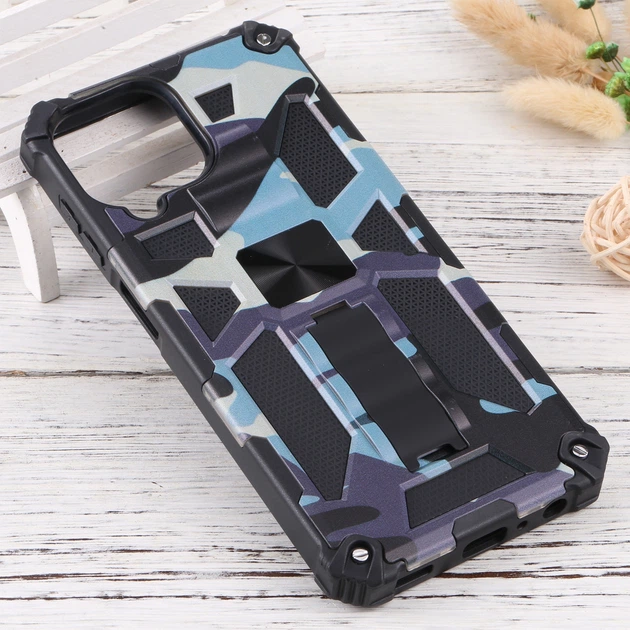 Чохол Military Shield для Samsung Galaxy M33/M336 протиударний бампер з підставкою Navy-Blue - зображення 2
