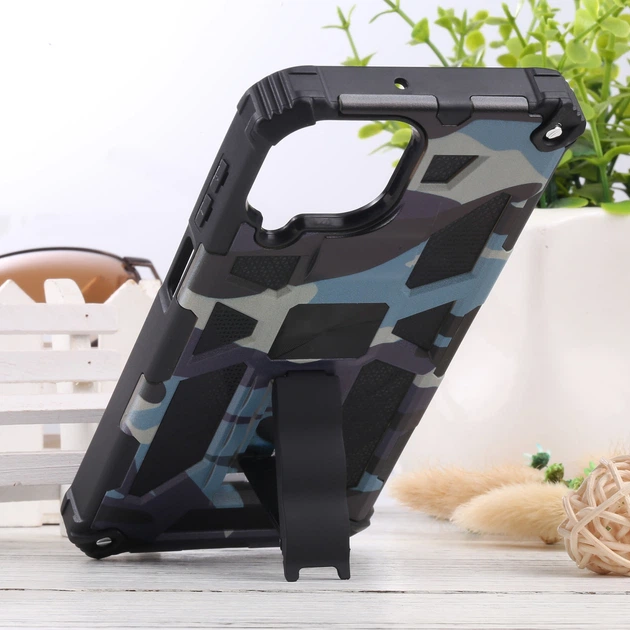 Чохол Military Shield для Samsung Galaxy M33/M336 протиударний бампер з підставкою Navy-Blue - зображення 6