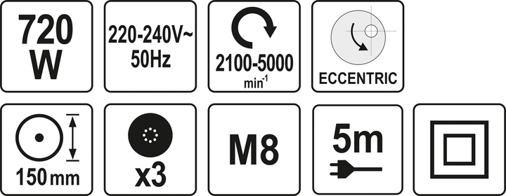 Polerka mimośrodowa YATO YT-82200 - obraz 7