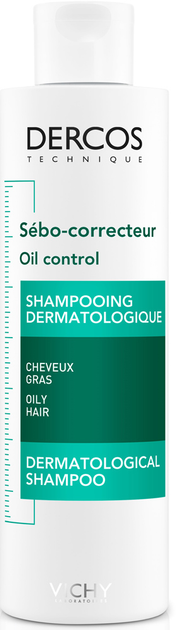 Vichy odżywczy szampon sebo-regulujący do włosów przetłuszczających się 200 ml (3337871311346) - obraz 2