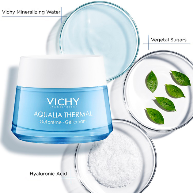 Денний крем-гель Vichy Aqualia Thermal для глибокого зволоження шкіри 50 мл (3337875588775) - зображення 6