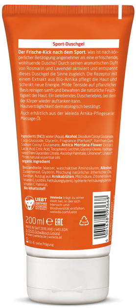 Żel pod prysznic Weleda Arnica Sport 200 ml (4001638093668) - obraz 2