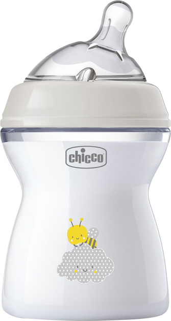 Chicco Natural Feeling plastikowa butelka do karmienia z silikonowym smoczkiem od 2 miesięcy 250 ml (81323.30) - obraz 1