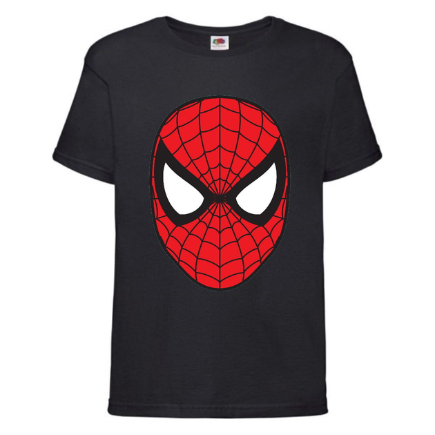 Футболка детская Марвел (Marvel & DC) черная (spiderman-black) 128 см ...