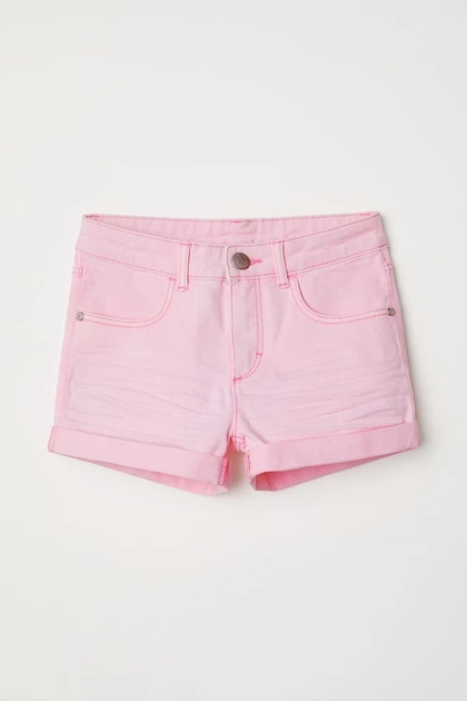 Шорты для девочки джинсовые розовые H&M 152см (400092454) - Фото 1 Шорты для девочки джинсовые розовые H&M 152см (400092454) - изображение 1