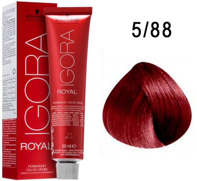 Фарба для волосся Schwarzkopf Professional Igora Royal 5-88 Light Brown Red Extra 60 мл (4045787199765) - зображення 1
