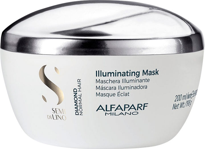 Maska Alfaparf Semi Di Lino Diamond Illuminating Mask na połysk włosów 200 ml (8022297064970) - obraz 1