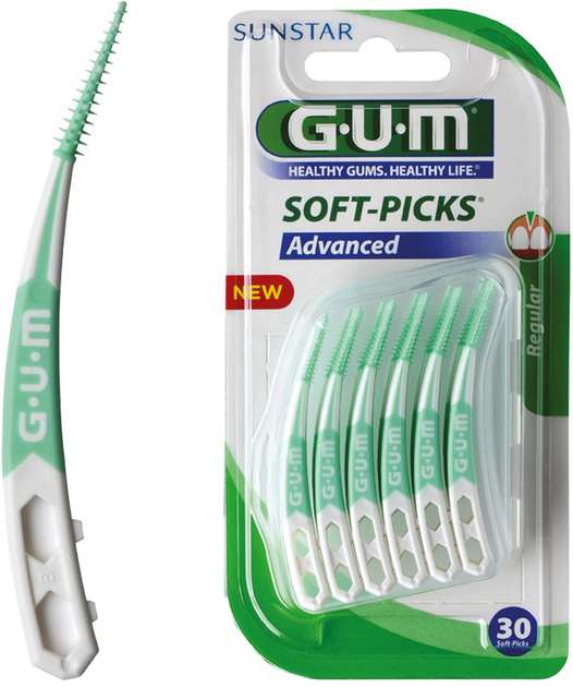 Набір міжзубних щіток GUM Soft-Picks Advanced 30 шт. (7630019902366) - зображення 1