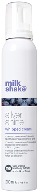 Кондиціонувальна крем-піна Milk_shake silver shine whipped cream для світлого та сивого волосся 200 мл (8032274061960) - зображення 1