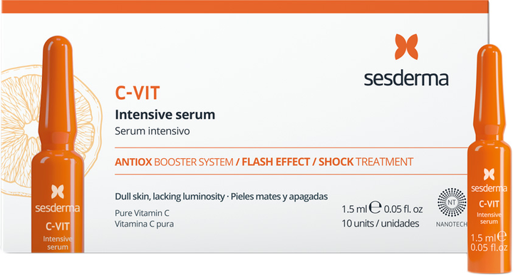 Інтенсивна сироватка Sesderma C-Vit Intensive Serum для тьмяної шкіри 1.5 мл x 10 шт. (8429979446169) - зображення 1