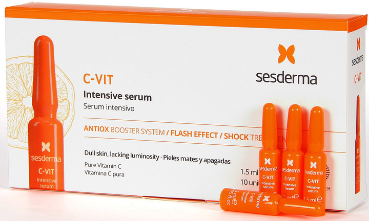 Інтенсивна сироватка Sesderma C-Vit Intensive Serum для тьмяної шкіри 1.5 мл x 10 шт. (8429979446169) - зображення 2