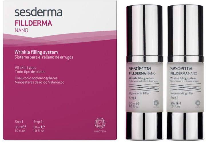 Двокрокова система заповнення зморшок Sesderma Fillderma Nano без ін'єкцій 30 мл+30 мл (8470001625564) - зображення 1