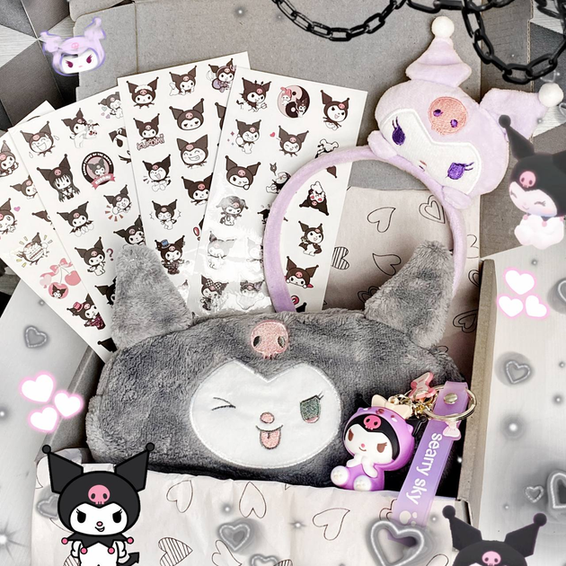 order F4♡ Подарочный набор 4в1 аниме Куроми ( Kuromi ) : наклейки 100шт