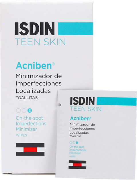Wilgotne chusteczki Isdin Teen Skin Acniben 30 szt (8470001509833) - obraz 1