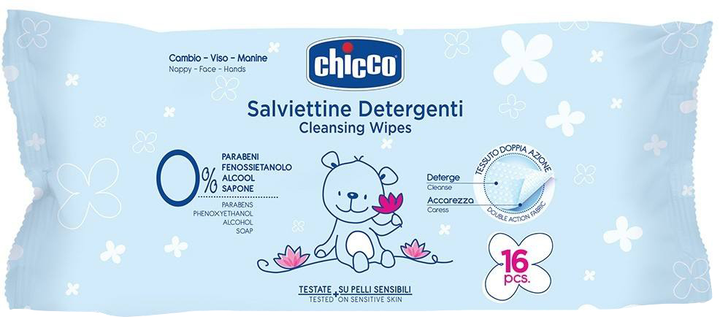 Chusteczki nawilżane Chicco 16 szt (09163.20) (8058664080205) - obraz 1