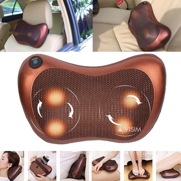 Массажная подушка Car and Home Massage Pillow 8028 для машины и дома с ...