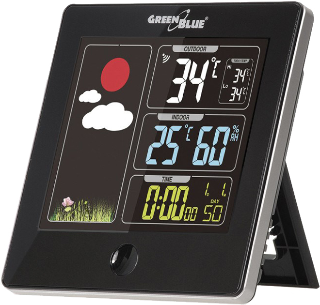 Stacja pogodowa GreenBlue GB521 Black (5902211103660) - obraz 3
