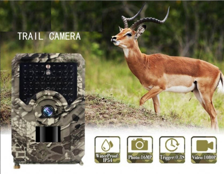 Фотоловушка Suntek PR-200 Pro 20м 49pcs IR с датчиком движения 20м 12MP/IP56 Камера для охраны - зображення 1