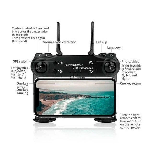 Квадрокоптер ZLRC SG108S Orange, дрон с 4K и HD камерами, GPS, FPV, 5G Wi-Fi, БК моторы, 1 км, до 25 мин. + кейс (k377) - изображение 4