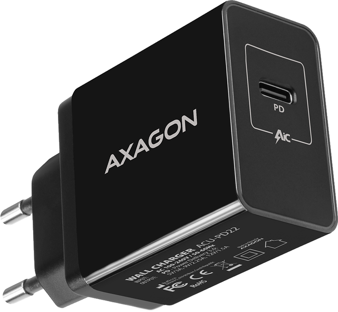Ładowarka sieciowa Axagon ACU-PD22 czarna - obraz 1