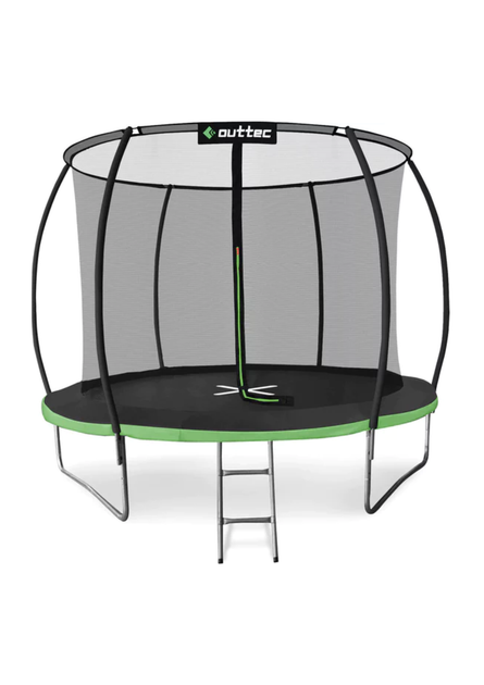 Батут детский 10ft (312cm) Outtec Premium черно-серый с внутренней сеткой, батут садовый для детей - Фото 7 Батут детский 10ft (312cm) Outtec Premium черно-серый с внутренней сеткой, батут садовый для детей - изображение 7