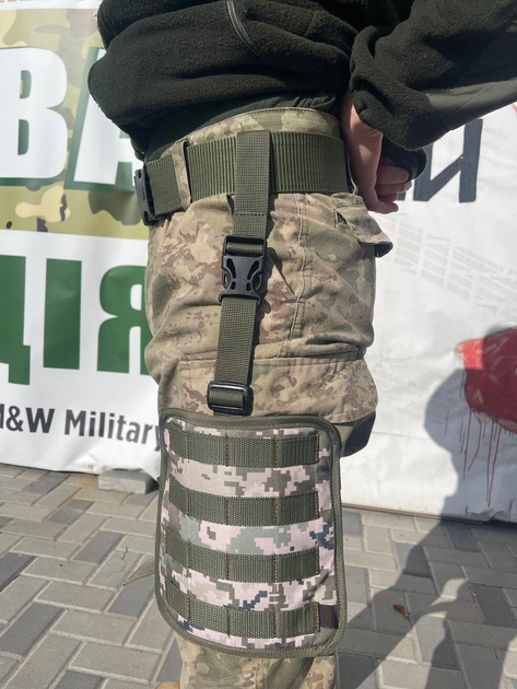 Разгрузка набедренная (на ногу) платформа MOLLE 6W41ТТ универсальная Пиксель - изображение 2