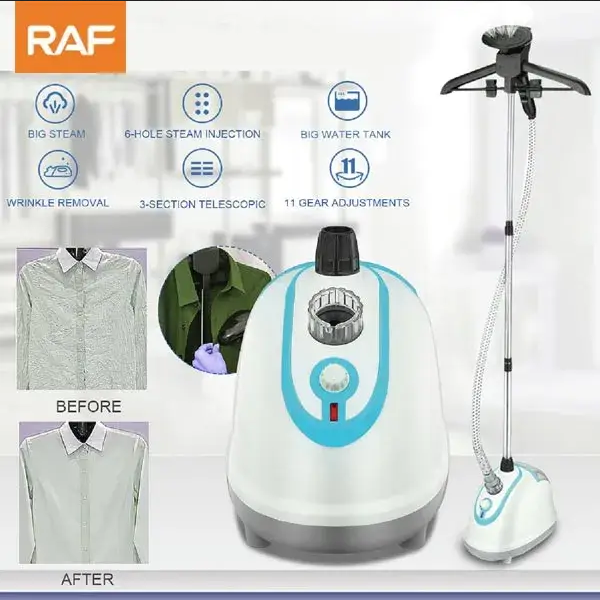 Вертикальный отпариватель c дезинфекцией RAF R.3039 1800 Вт с вешалкой паровой утюг - изображение 4
