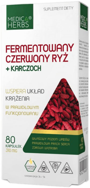 Medica Herbs Fermentowany Czerwony Ryż + Karczoch (5903968202460) - obraz 1
