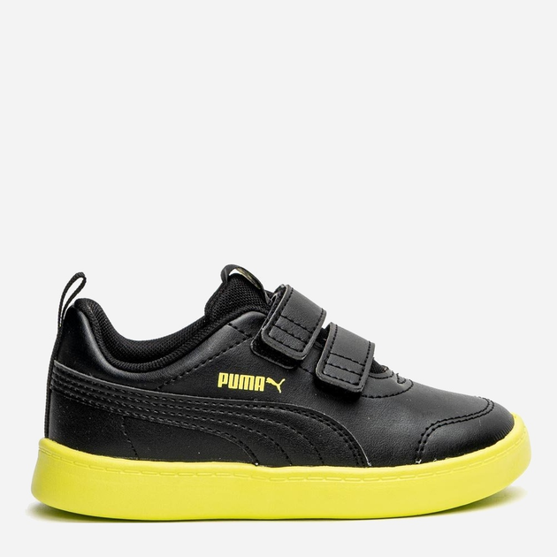 Buty sportowe chłopięce na rzepy Puma Courtflex v2 V Inf 37154421 24 Czarne (4063699596854) - obraz 1