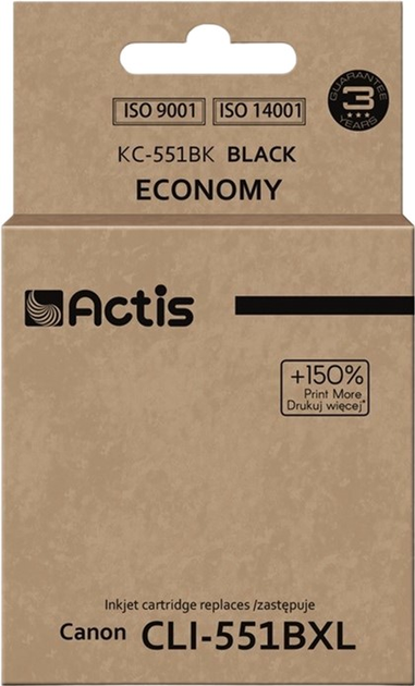 Картридж ACTIS для Canon CLI-551BXL Black (KC-551Bk) - зображення 1