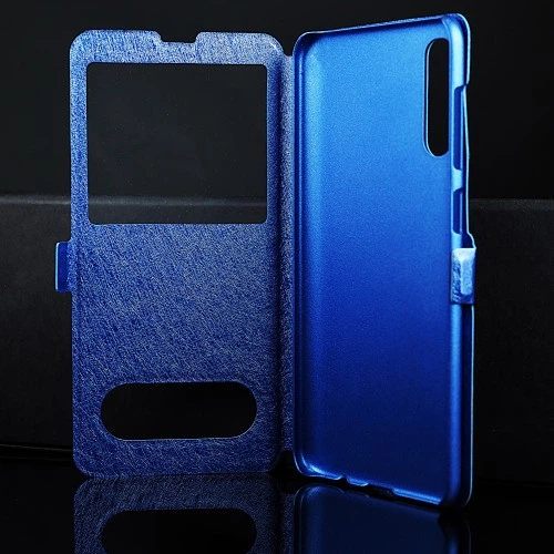 Чохол Window для Samsung Galaxy A30s 2019 / A307F книжка з віконцем Blue Без бренду - зображення 5